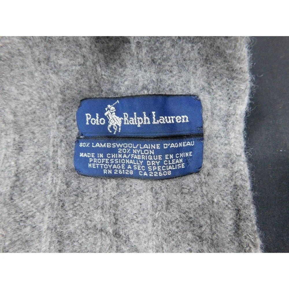 Vintage Ralph Lauren Polo Lambs-wool Blend Gray Scarf